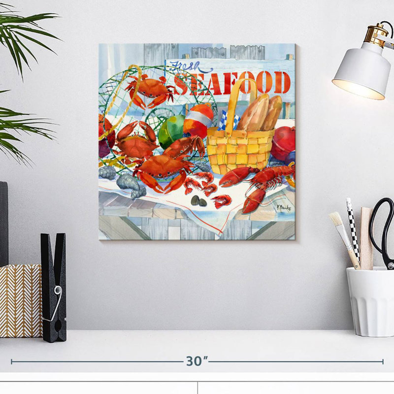 Brampt Seafood Galore, 16" H x 16" W