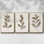 Bronze Leaf I - ensemble de 3 reproductions de photos sur toile-97757259-97757256