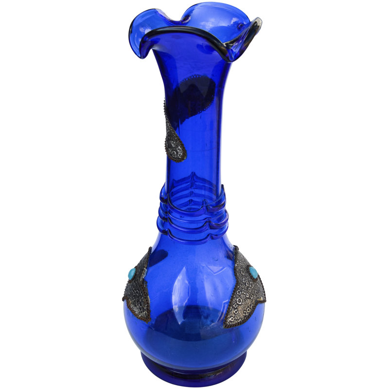 Handmade Glass/Metal Table Vase