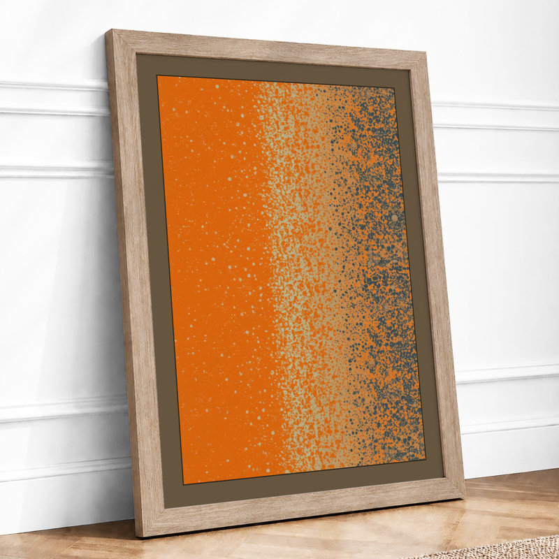 Colour to Dust Abstract - Framed Print, Oak, A4 - 29.7 x 21.0 cm
