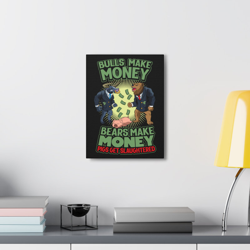 Stock Market - Wrapped Canvas Print, 41cm H x 30cm W