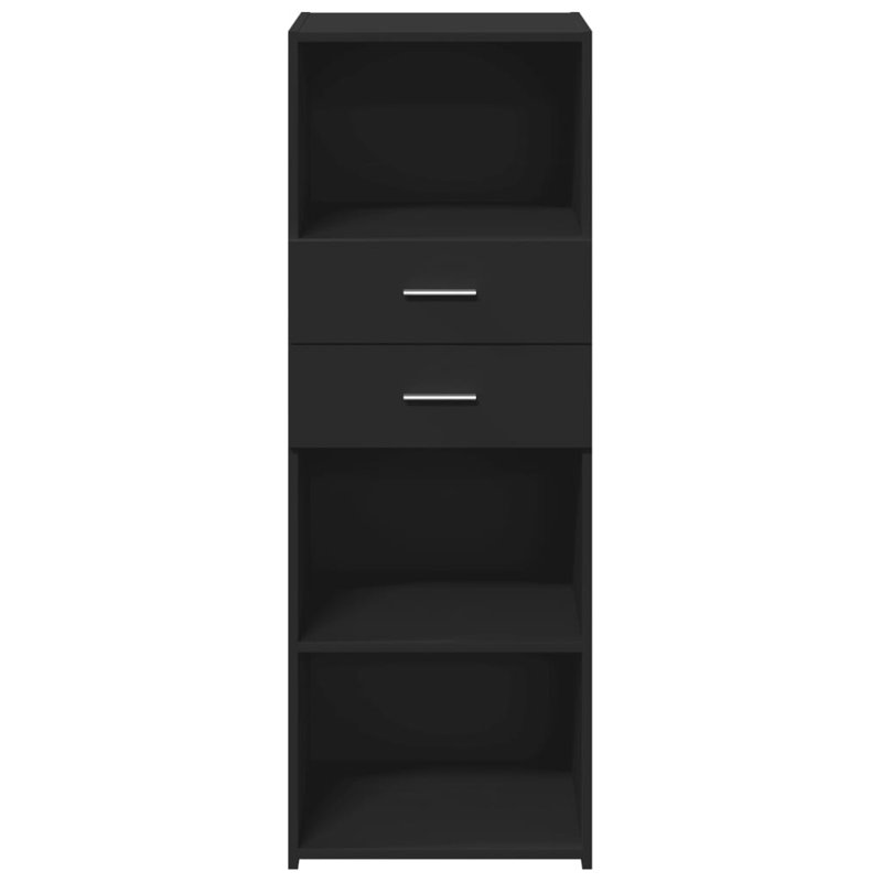 Shanesia 124cm H x 45cm W Standard Bookcase, Black