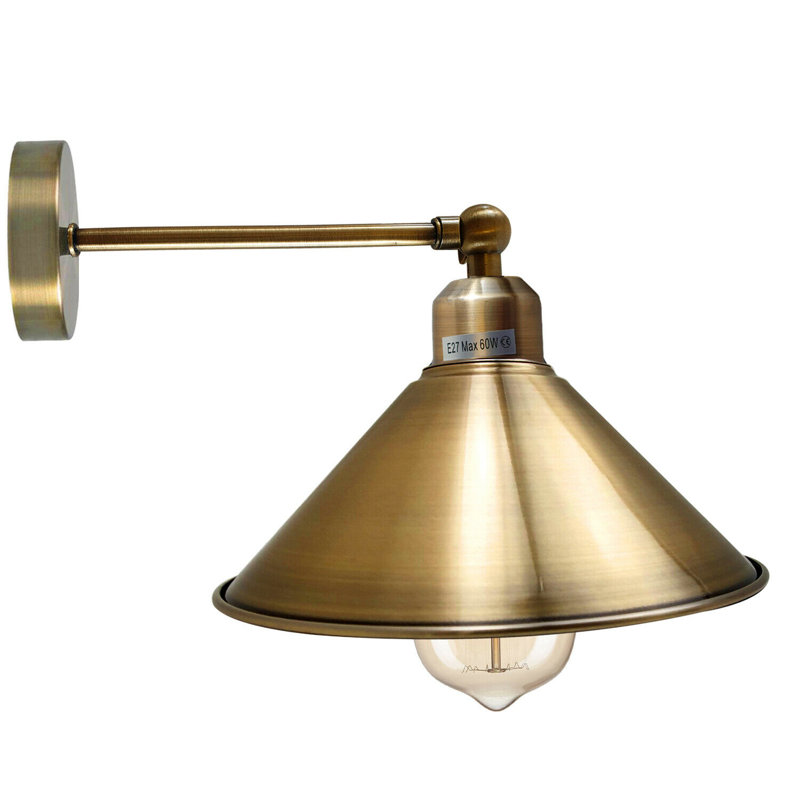 Helton Armed Sconce, Yellow Brass