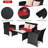 Red Barrel Studio® 4pcs Rattan Outdoor Conversation Set Patio Furniture Set W/ Cushions-1892935138