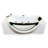 JUNGLE 71" x 31" White Whirlpool Bathtub with Dual Pump, Heater & Glass Front Panel