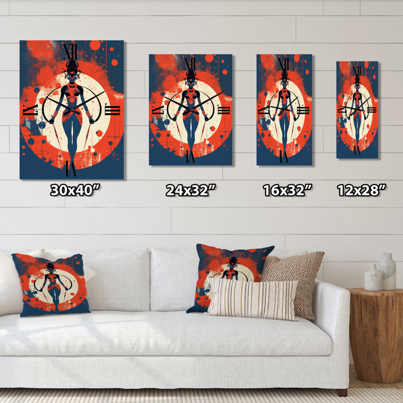 Horloge murale surdimensionnée Kali Tantric, Grand