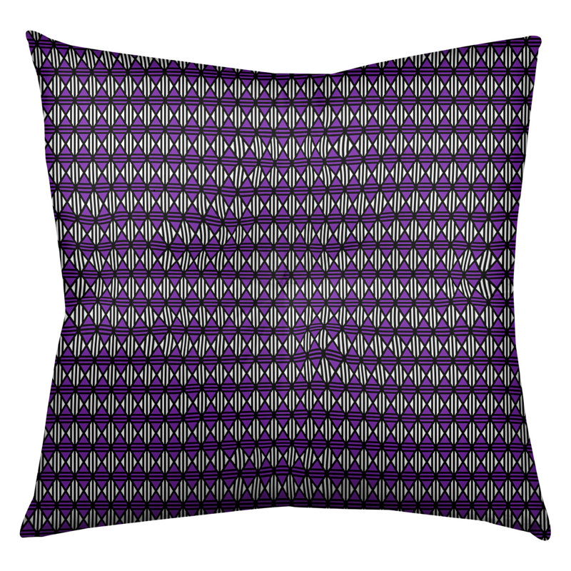 Coussin de sol Katelyn Elizabeth, 26 po x 26 po, Noir / mauve
