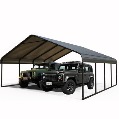 Heavy Duty Carport 20 x 20 Shelter - Perfect Solution for Vehicles, Boats & Equipment - Durable, All-Weather, Quick Assembly - Spacious, Secure, Reinforced