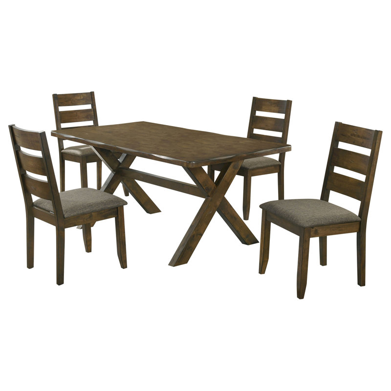 Rustic Knotty Nutmeg 5-Piece Dining Set