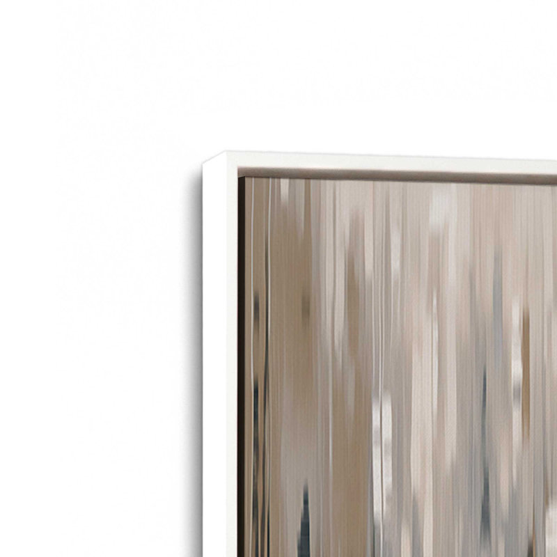 Impression sur toile mélodique en cascade, Cadre flottant blanc opaque, H 12,75 po x l 18,75 po x P 1,75 po