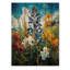 «Blue Sky Wildflowers In Meadow I», art mural en bois botanique sur bois de pin naturel-1947747073