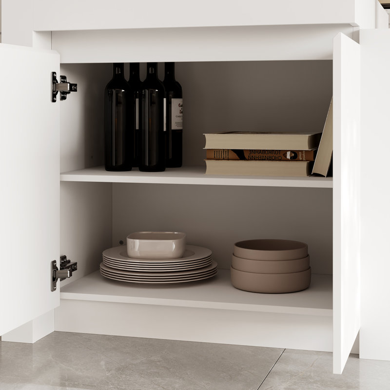 Height-Adjustable Kitchen Island With Dual Storage