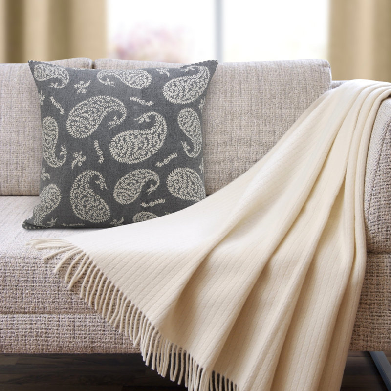 Oreiller à fermeture à glissière géométrique 100% coton 24 po x 24 po gris et blanc 24 po x 24 po