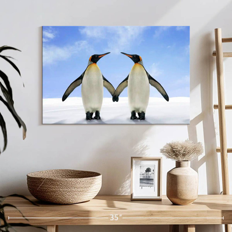 Brampt Two Flapping Penguins, 16" H x 24" W