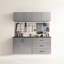 Rangement mural en métal Series - 32 po L 16 po x P 16 po, gris métallique, eau et chaleur, bandes à rebords améliorés, 32 po, 16 po, finition grise, et épais