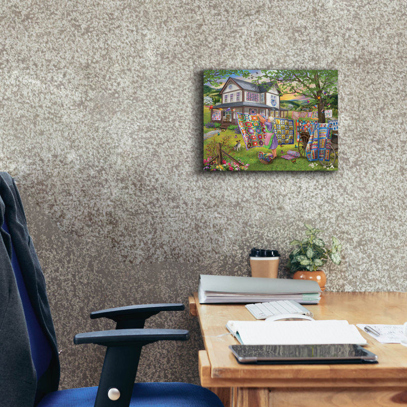 " Farmhouse Quilts " by Bigelow Illustrations, 12" H x 16" W x 0.75" D