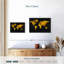 «Gold Abstract World Map Canvas Print»-101456161
