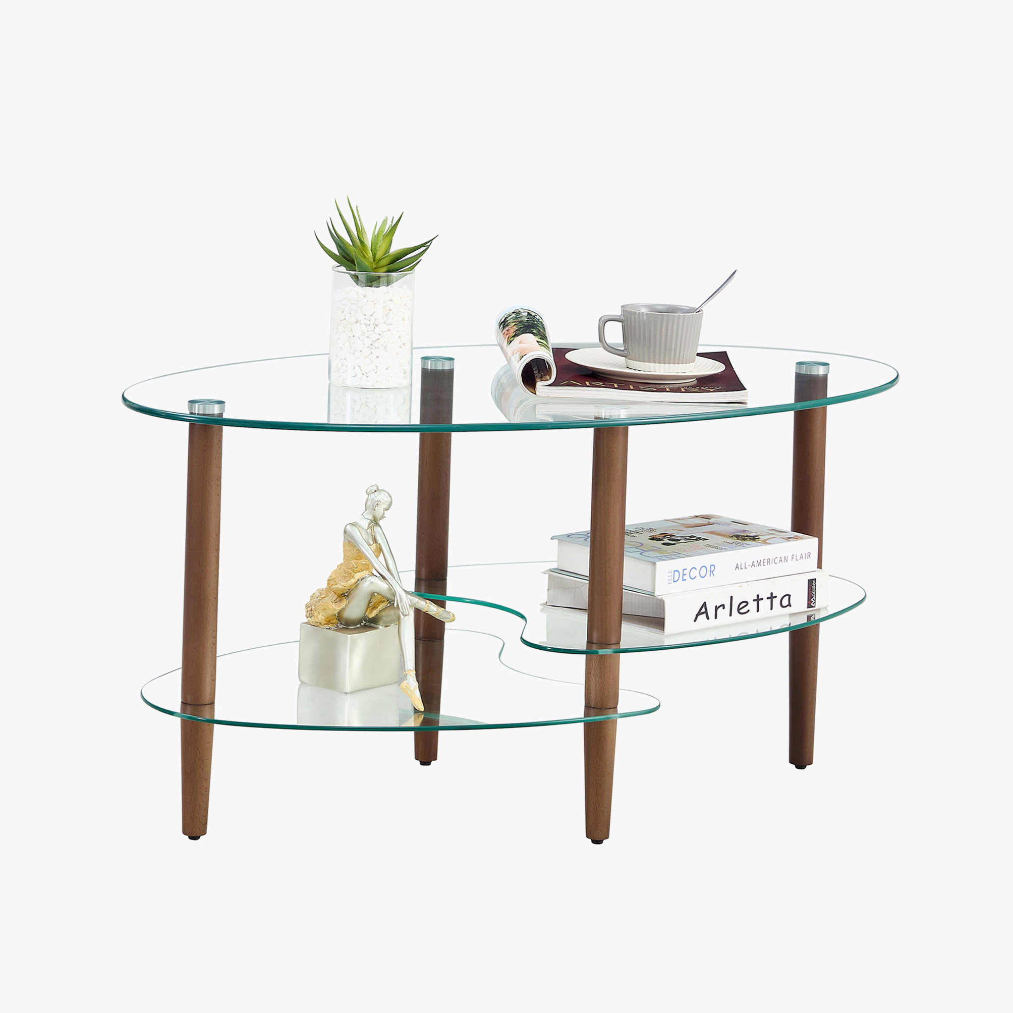 George Oliver glass coffee table | Wayfair