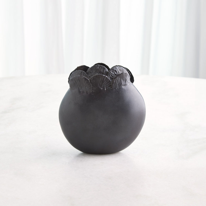 Stoneware Table Vase, Black