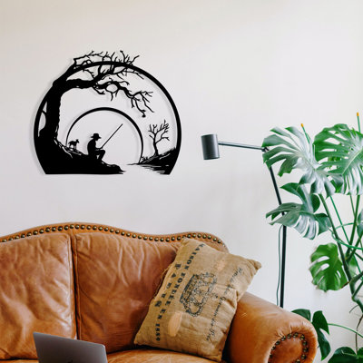 Stunning Decorative Metal Wall Accessory, Black Finish, 21.3 x 17.9 inches | 100% Metal Construction, Thickness: 0.05 inches | Ideal for Home Decor, Living Room, or Office - Durable and Stylish Accent Piece