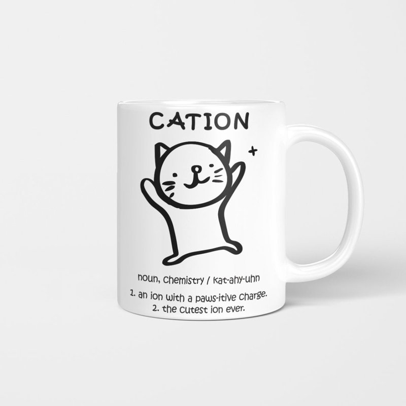 Cation Definition Ion Paws-itive Charge Mug