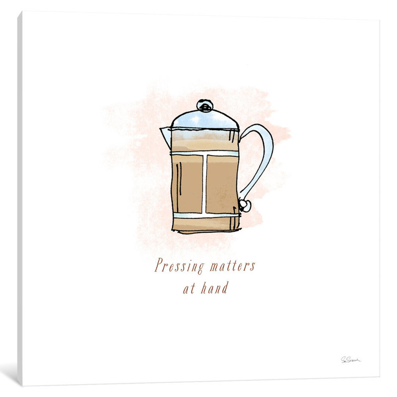 Good Brew IV, impression sur toile tendue, H 16 po x l 16 po x P 1 po, Papier d'art encadré noir, Blanc