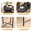 Structure en métal noir et table d'appoint de bureau en bois avec rangement - stable, 2, s'adapte aux canapés, polyvalente pour les intérieurs, assemblage facile, vis à fente, décoration de salon, configuration