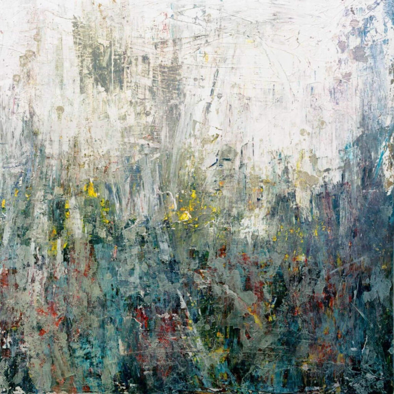 Wildflowers - Artist Enhanced Canvas Print, 49.5" H x 49.5" W x 1.75" D, Black Framed Canvas