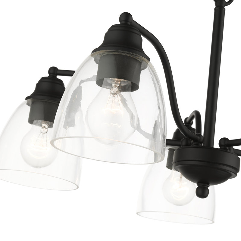 Lustre unique classique / traditionnel à 5 lumières Bargas, Noir