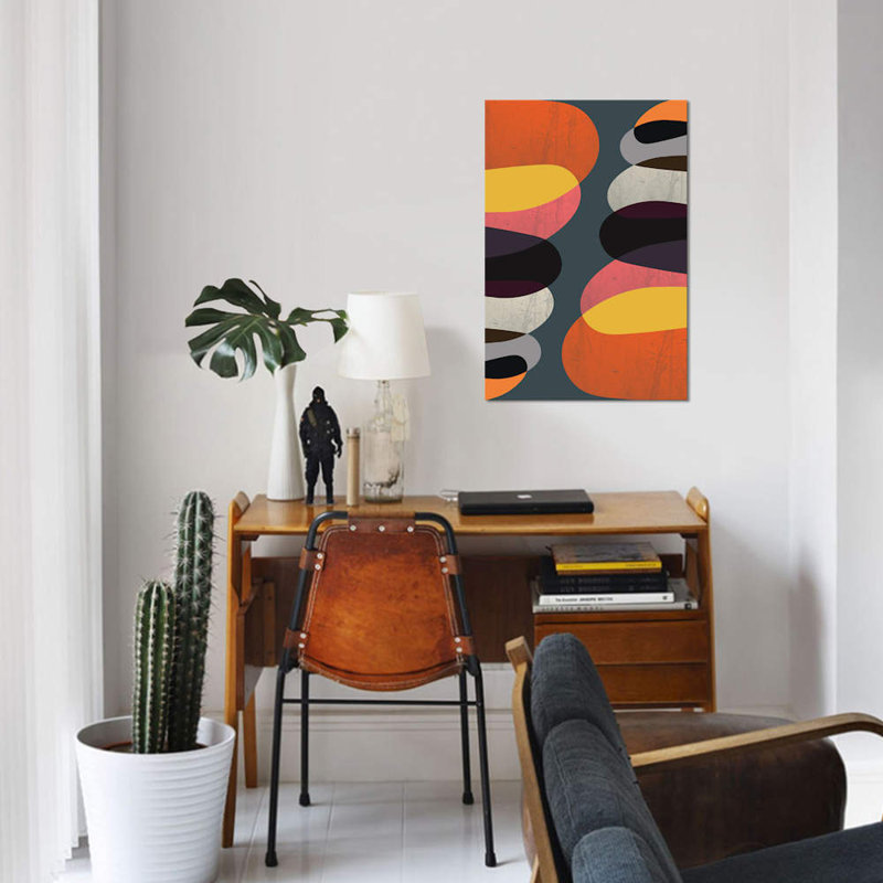 « graphic i », impression sur toile, H 18 po x l 12 po x P 1,5 po, Toile tendue, Pas de tapis