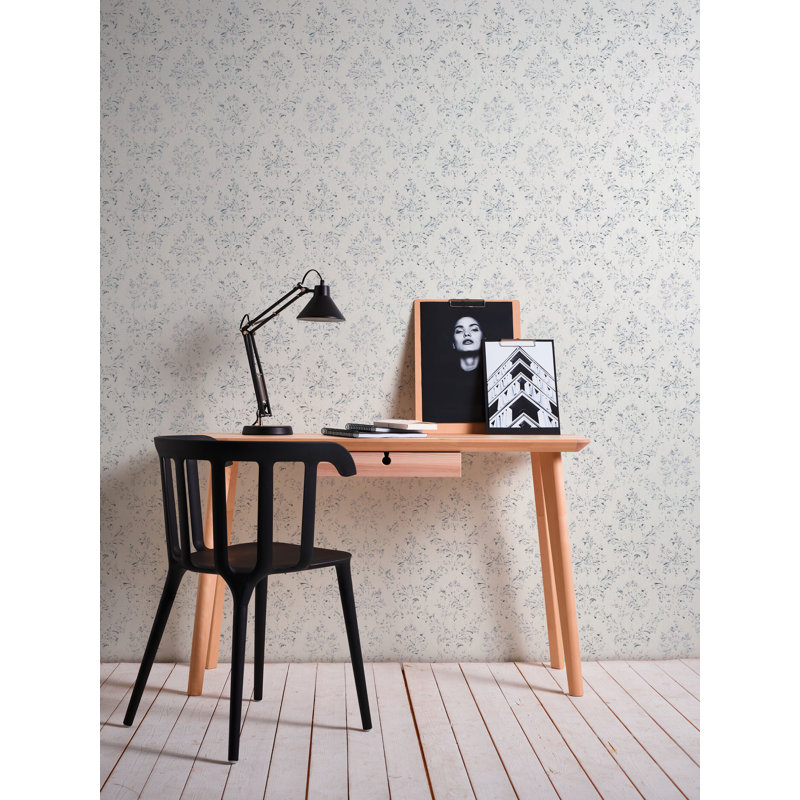 Calabro 10.05m x 53cm Matte Wallpaper Roll, White/Grey