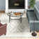 Tapis beige / gris clair à motif géométrique moderne Depasquale