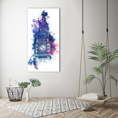 Colourful Big Ben - Wrapped Canvas Print