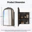 Armoire à pharmacie vintage avec miroir, rangement, design élégant en forme d'arche et étagère réglable pour une organisation optimale de la salle de bain-212378516-212378519