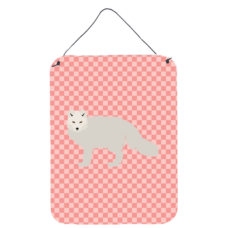 Décoration murale fox en suspension blanc arctique, Rose