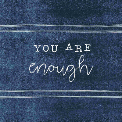 " You Are Enough Distressed Navy "