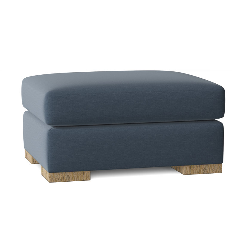 Branam Upholstered Ottoman, Natural, Lena Lapis