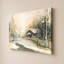 «Cabin In Snowy Woods» par Diannart - Impression sur toile