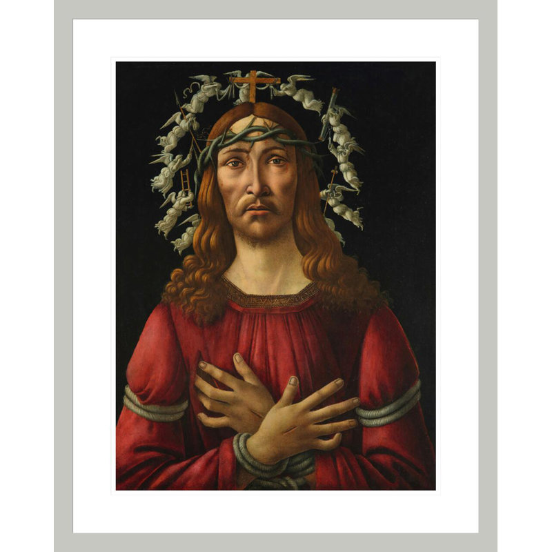 «of Sorrows» par Sandro Botticelli, impression giclée sur cadre, H 29,27 po x l 23,5 po