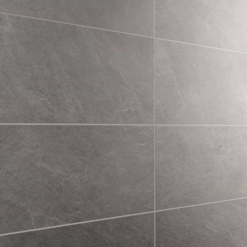 Era 12X24 Limestone Look Matte Porcelain Tile, Slate Gray