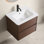 Ensemble de meuble-lavabo mural avec lavabo et 1 tiroir