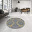 Tapis décoratif gris damassé-199233172