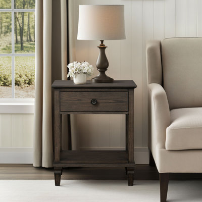Victoria Antique Brown 1-Drawer Nightstand