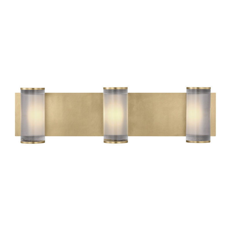 Esfera 3 - Light LED Bath Bar, Natural Brass