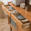 Buffet couleur cerisier massif + bois manufacturé + verre-639303286