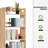 Bamboo Open Bookcase Bookshelf, Freestanding Display Storage Shelves for Bedroom Living Room Office-333639742