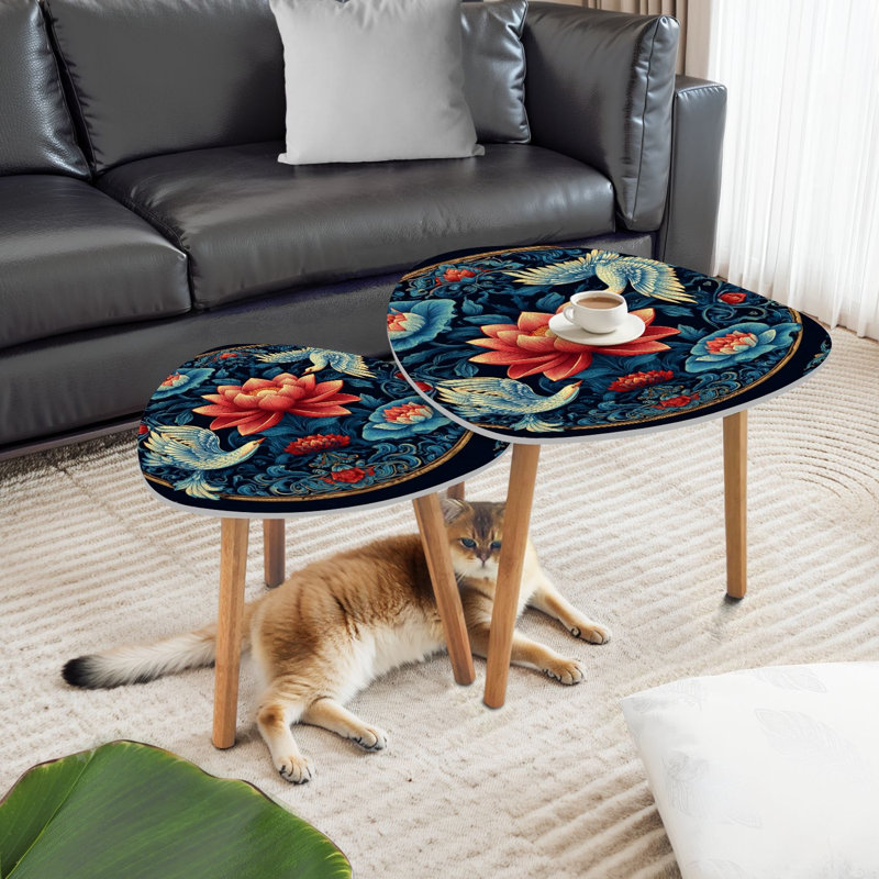 Ensemble de 2 tables basses gigognes Triangle