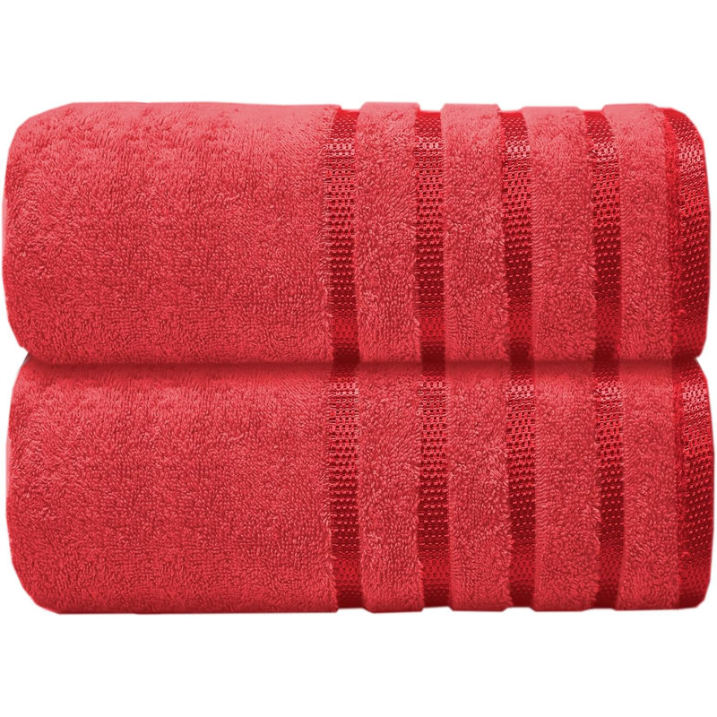 Mikeshia Premium Jumbo Bath Sheet Set, Red