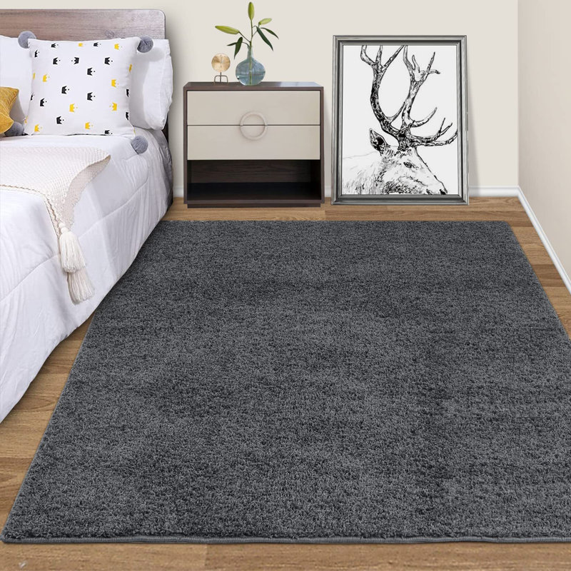 Tapis d'intérieur à poils longs antidérapant résistant aux taches, Rectangle 8 pi x 10 pi
