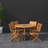 Anautica 4 - Person Teak Wood Patio Dining Set with Round Table